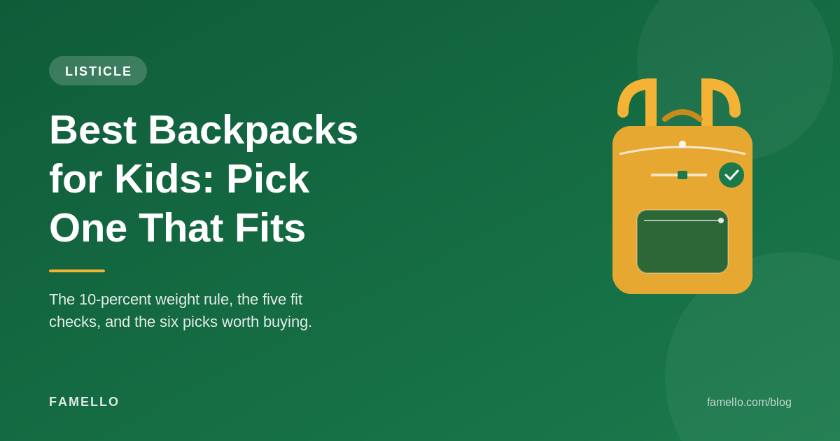 Best Backpacks for Kids: How to Pick One That Won't Wreck Their Back